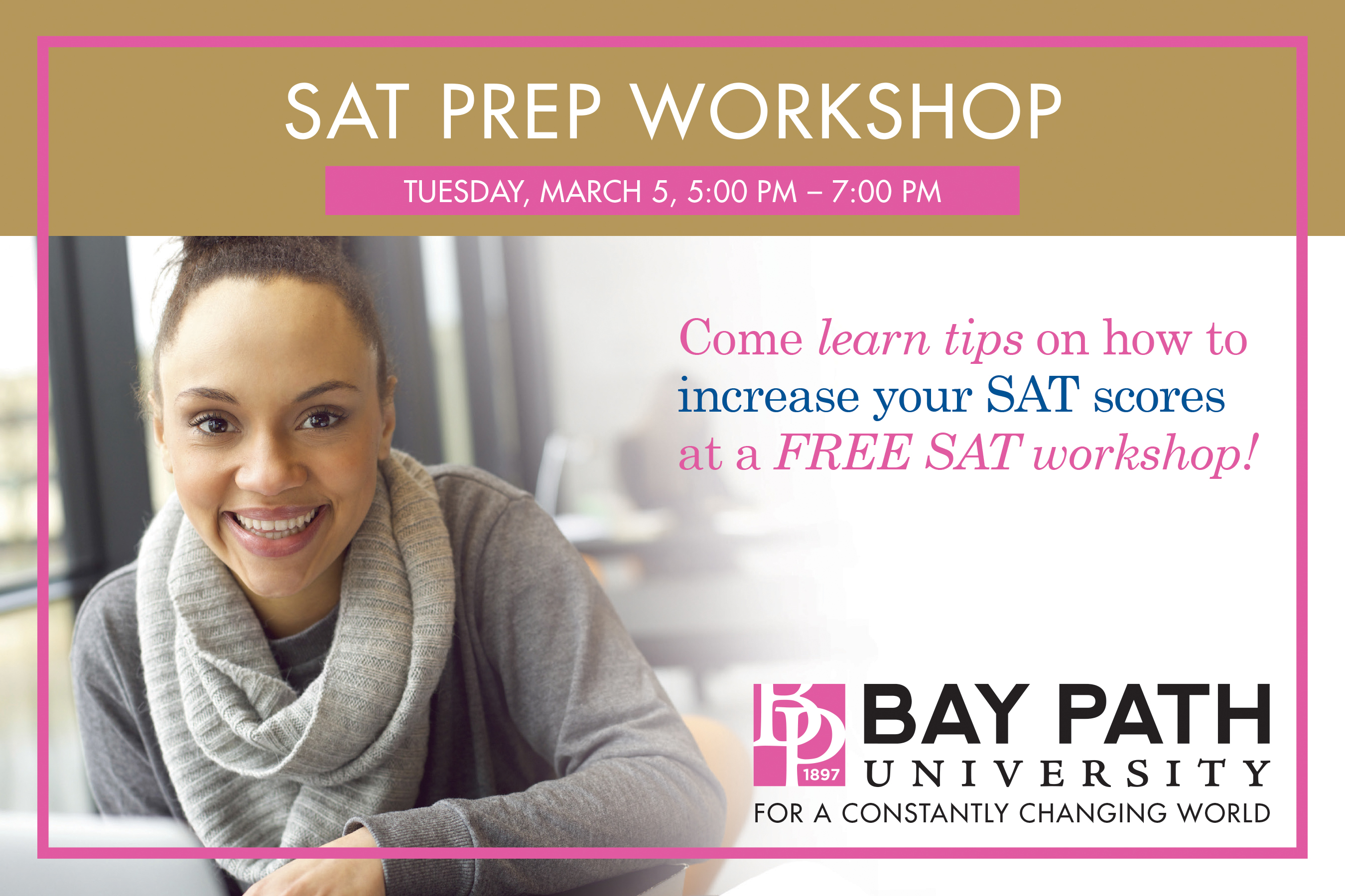 Free SAT Prep at Bay Path on September 25 Bay Path University
